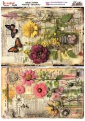 Pembe Çiçek Desenli Pirinç Dekopaj Model : PT 00193 - Tual Hobi Craft İst