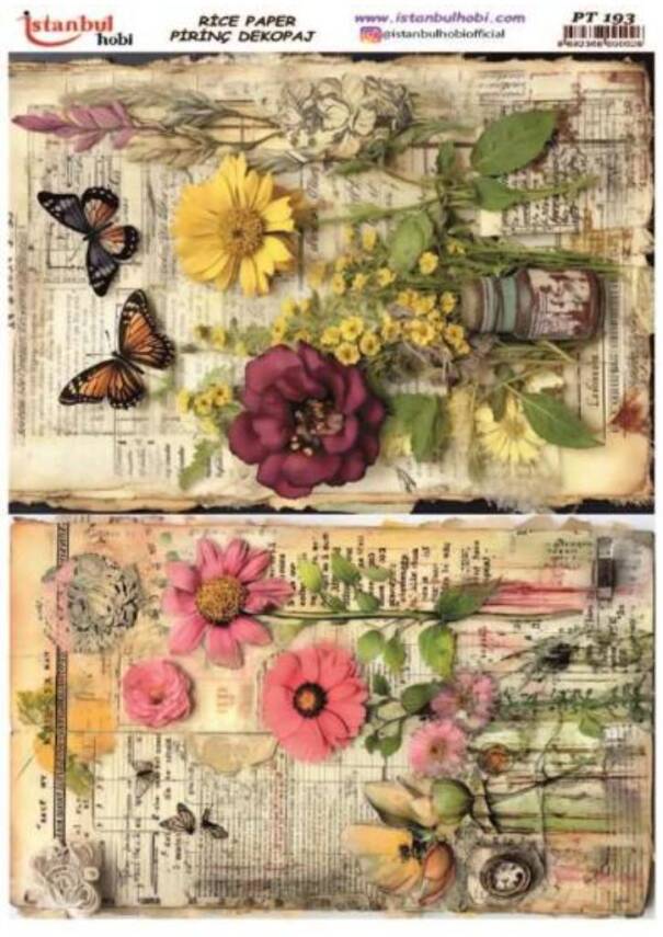 Pembe Çiçek Desenli Pirinç Dekopaj Model : PT 00193 - 1