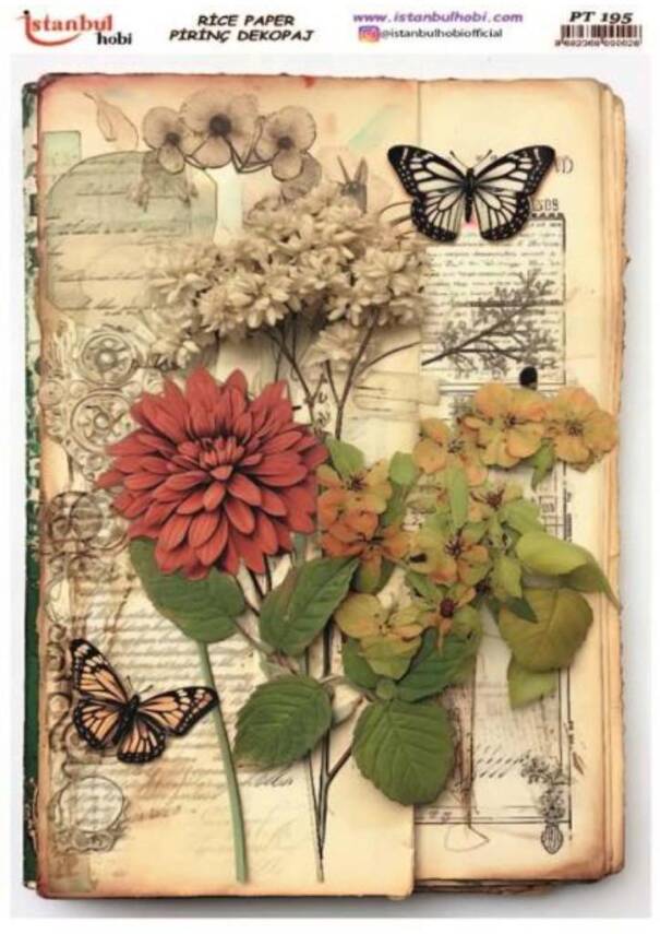 Pembe Çiçek Desenli Pirinç Dekopaj Model : PT 00195 - 1