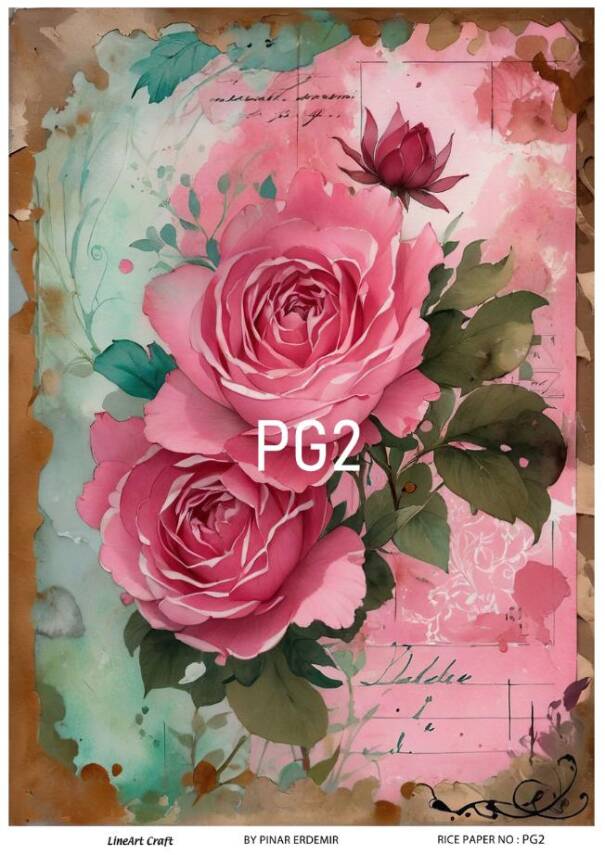 Pembe Gül Desenli Pirinç Dekopaj Model : PG002 - 1