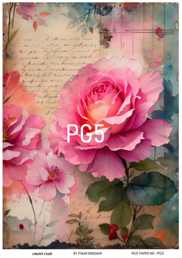 Pembe Gül Desenli Pirinç Dekopaj Model : PG005 - 1