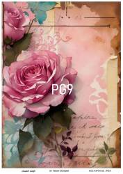 Pembe Gül Desenli Pirinç Dekopaj Model : PG009 - Line Art