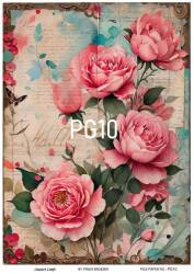 Pembe Gül Desenli Pirinç Dekopaj Model : PG010 - Line Art