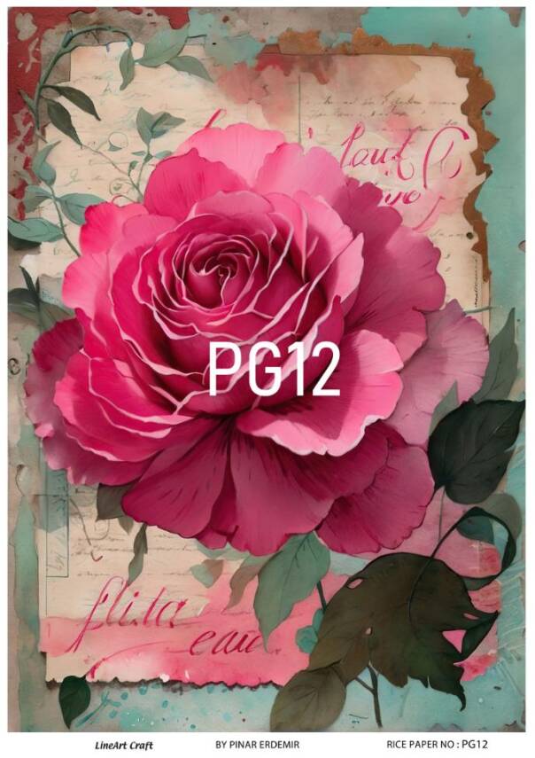 Pembe Gül Desenli Pirinç Dekopaj Model : PG012 - 1