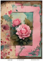 Pembe Gül Desenli Pirinç Dekopaj Model : PG014 - Line Art