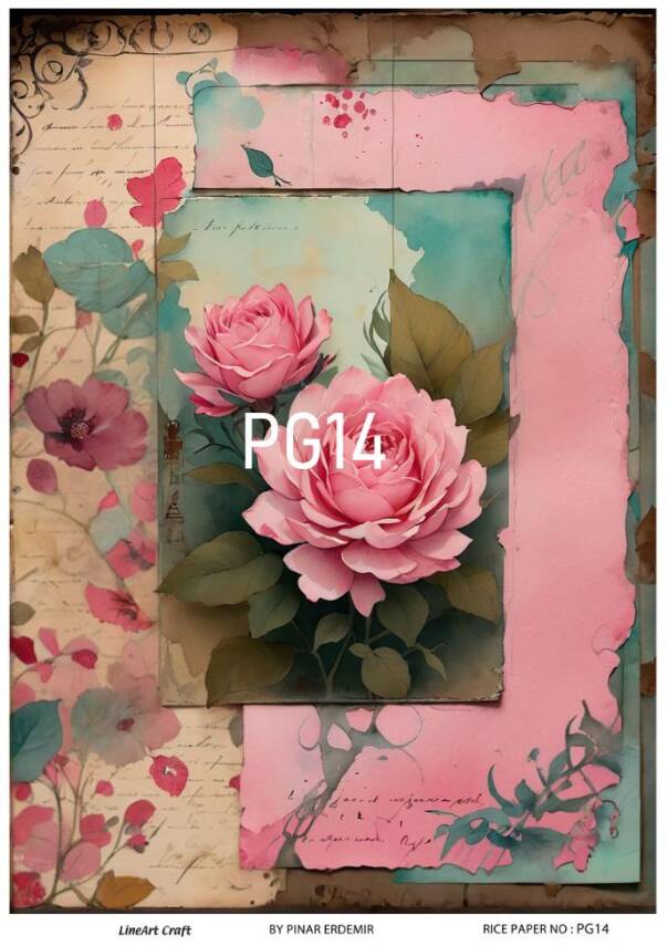 Pembe Gül Desenli Pirinç Dekopaj Model : PG014 - 1