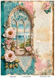 Pembe Gül Desenli Pirinç Dekopaj Model : PO002 - Line Art