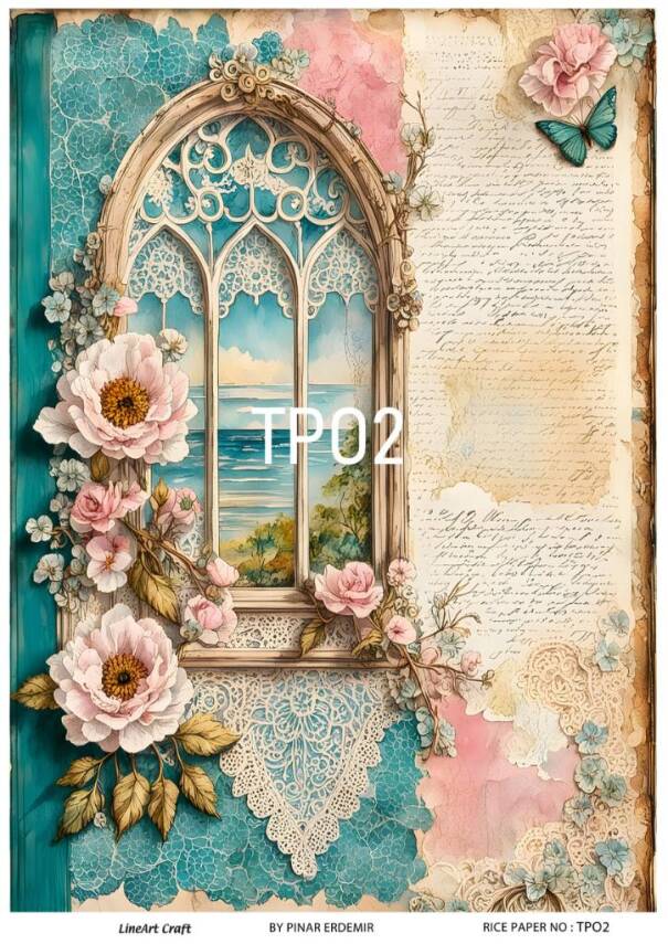 Pembe Gül Desenli Pirinç Dekopaj Model : PO002 - 1