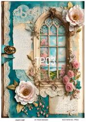 Pembe Gül Desenli Pirinç Dekopaj Model : PO003 - Line Art