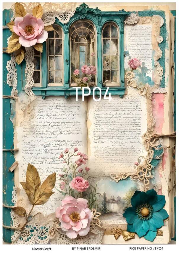 Pembe Gül Desenli Pirinç Dekopaj Model : PO004 - 1