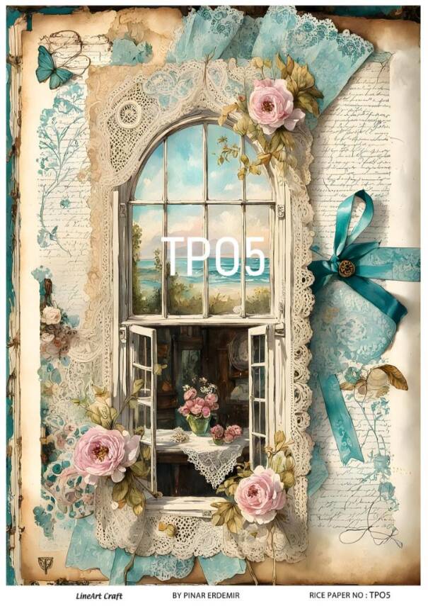 Pembe Gül Desenli Pirinç Dekopaj Model : PO005 - 1