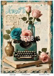 Pembe Gül Desenli Pirinç Dekopaj Model : PO008 - Line Art