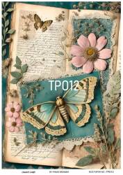 Pembe Gül Desenli Pirinç Dekopaj Model : PO012 - Line Art