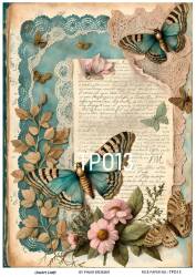 Pembe Gül Desenli Pirinç Dekopaj Model : PO013 - Line Art