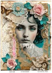 Pembe Gül Desenli Pirinç Dekopaj Model : PO021 - Line Art