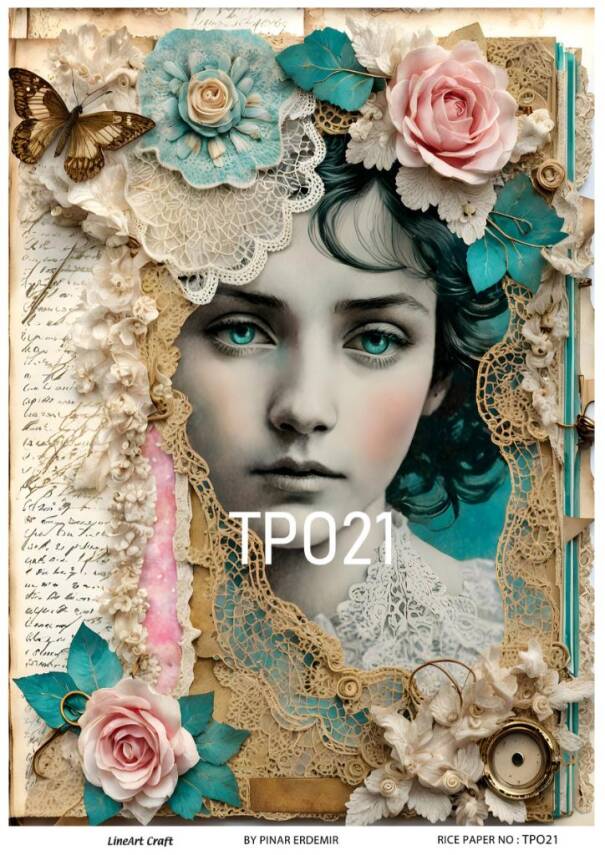 Pembe Gül Desenli Pirinç Dekopaj Model : PO021 - 1