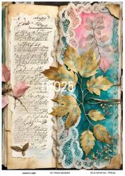 Pembe Gül Desenli Pirinç Dekopaj Model : PO025 - Line Art