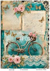 Pembe Gül Desenli Pirinç Dekopaj Model : PO036 - Line Art