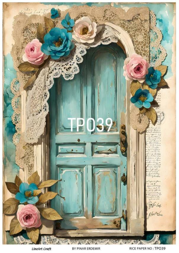 Pembe Gül Desenli Pirinç Dekopaj Model : PO039 - 1