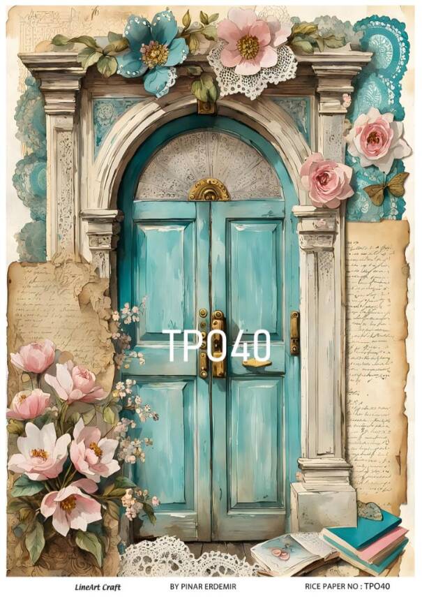 Pembe Gül Desenli Pirinç Dekopaj Model : PO040 - 1