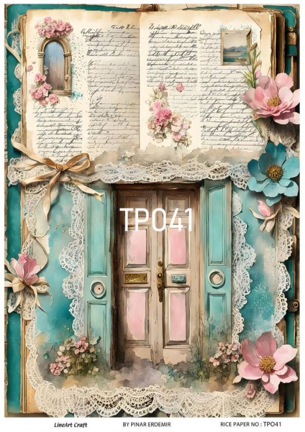 Pembe Gül Desenli Pirinç Dekopaj Model : PO041 - 1
