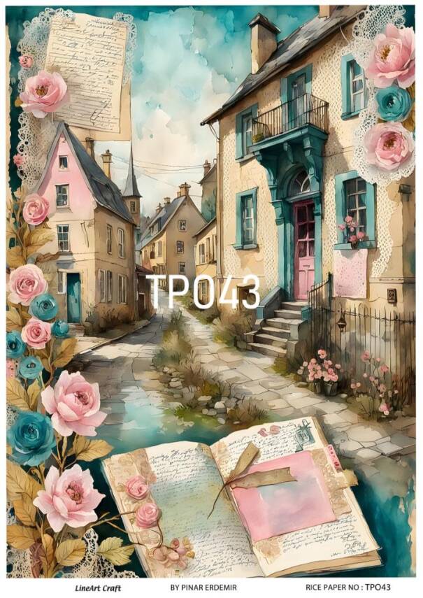 Pembe Gül Desenli Pirinç Dekopaj Model : PO043 - 1