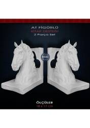Polyester At Figürlü Kitap Desteği Seti (2 Parça) - Tual Hobi Sanat