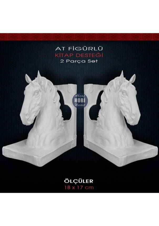 Polyester At Figürlü Kitap Desteği Seti (2 Parça) - 1