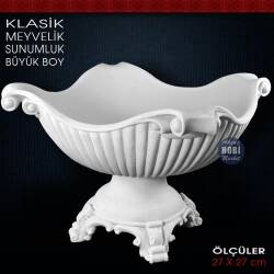 Polyester Büyük Kupa Saksı Vazo ( 45*40 CM ) - Tual Hobi Sanat