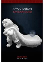 Polyester Büyük Tavşan Saksı Vazo (29x19cm) - Tual Hobi Sanat