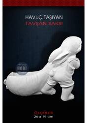 Polyester Büyük Tavşan Saksı Vazo (29x19cm) - Tual Hobi Sanat (1)