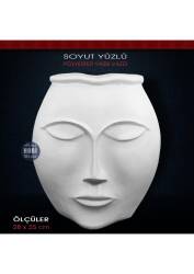 Polyester Çok Yüzlü Yassı Büyük Vazo (28x25cm) - Tual Hobi Sanat