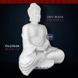 Polyester Dekoratif Dev Buda Heykeli (40x31cm) - Tual Hobi Sanat (1)