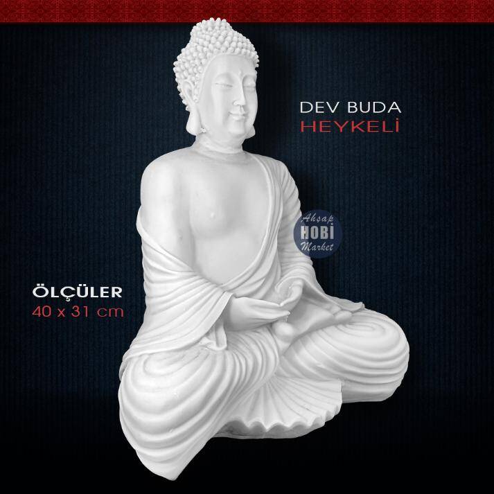 Polyester Dekoratif Dev Buda Heykeli (40x31cm) - 2