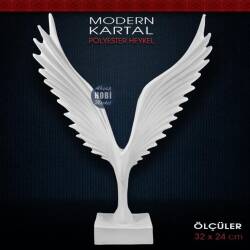 Polyester Dekoratif Modern Kartal Heykeli (32x24cm) Anka Kuşu - Tual Hobi Sanat (1)