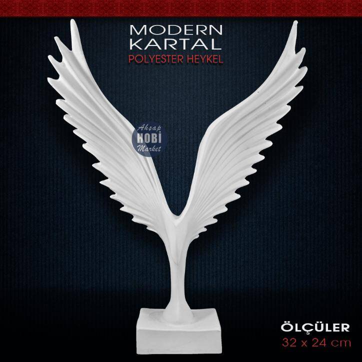 Polyester Dekoratif Modern Kartal Heykeli (32x24cm) Anka Kuşu - 2