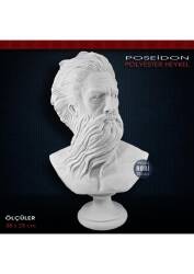 Polyester Dekoratif Poseidon Heykeli (38x23cm) - Tual Hobi Sanat