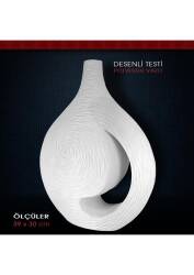 Polyester Desenli Testi Vazo Model 1 (39x30cm) - 3