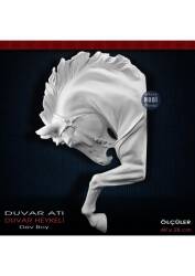 Polyester Duvar Delen At Başı Heykeli (49x28cm) - Tual Hobi Sanat