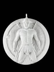 Polyester Işıklı Spartalı Duvar Dekor Heykeli (39x39 cm) - Tual Hobi Sanat