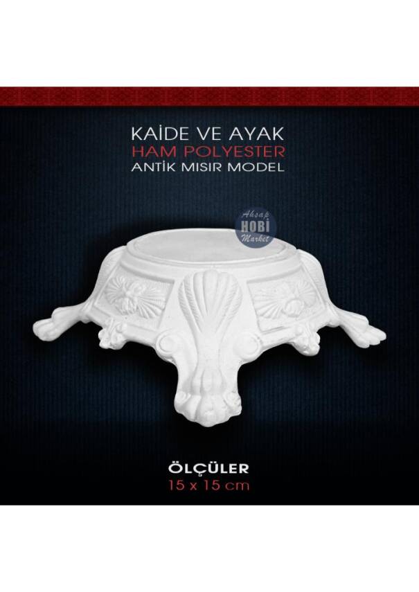 Polyester Kaide ve Ayak Antik Mısır Model (15x15cm) - 1