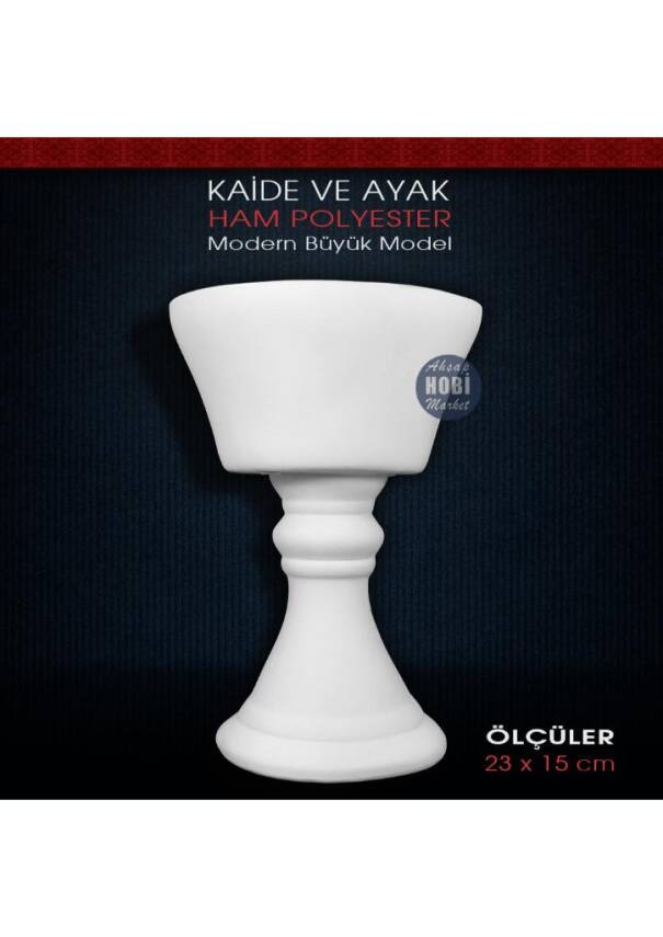 Polyester Kaide ve Ayak Modern Büyük (23x15cm) - 1
