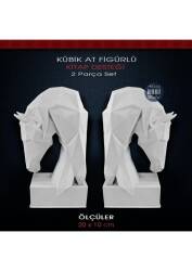 Polyester Kübik At Figürlü Kitap Desteği (2 Parça) - Tual Hobi Sanat