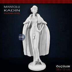 Polyester Mantolu Kız Biblo (28x12cm) - Tual Hobi Sanat