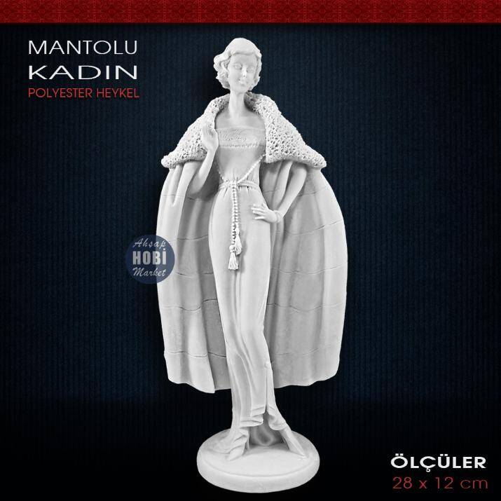 Polyester Mantolu Kız Biblo (28x12cm) - 1