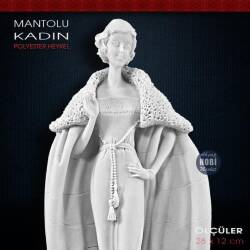 Polyester Mantolu Kız Biblo (28x12cm) - Tual Hobi Sanat (1)