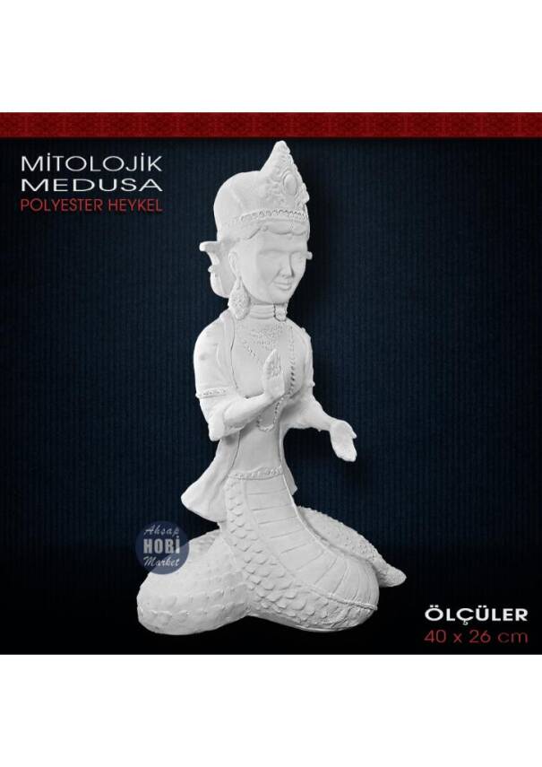 Polyester Medusa Heykeli Büyük Boy (40x26cm) HYK762 - 2