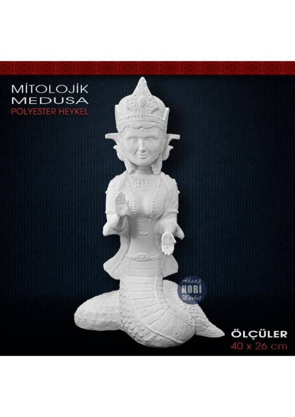 Polyester Medusa Heykeli Büyük Boy (40x26cm) HYK762 - 1