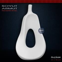 Polyester Modern Soyut Armut Heykel Biblo (31x18cm) - Tual Hobi Sanat