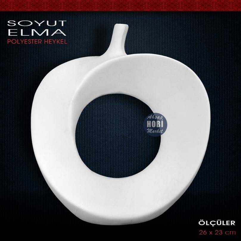 Polyester Modern Soyut Elma Heykel Biblo (26x23cm) - 1